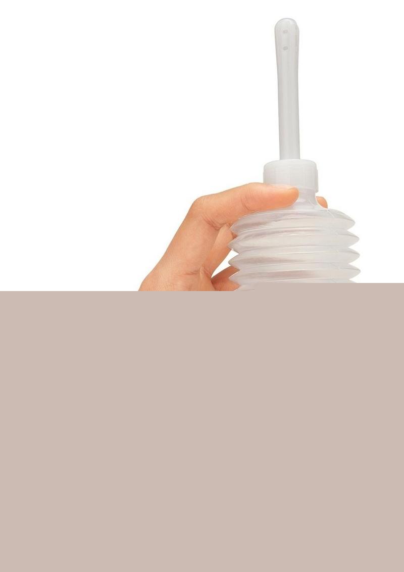 Cleanscene Soft Squeeze Beaded Anal Douche Set with Flared Base