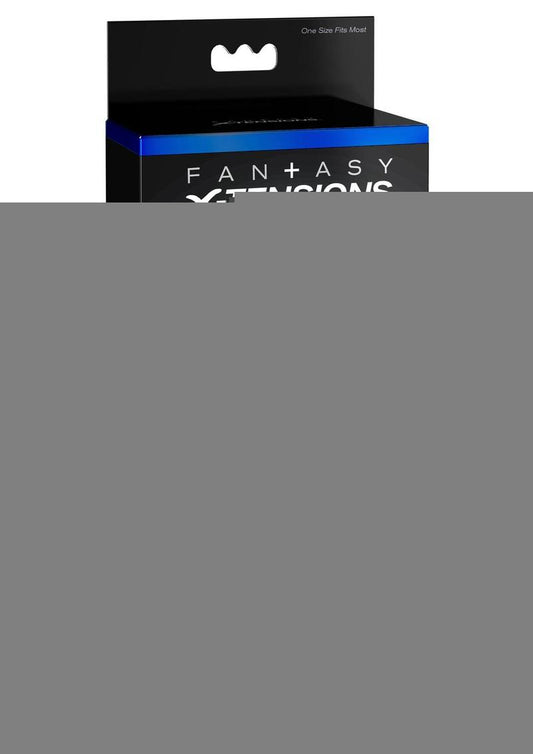 Fantasy X-Tensions Vibrating Real Feel 2in Extension Sleeve - Black - 6.5in