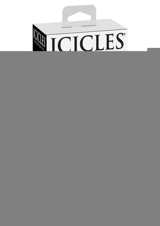 Icicles No. 82 Textured Glass Juicer Anal Probe with Heart Shaped Handle - Pink