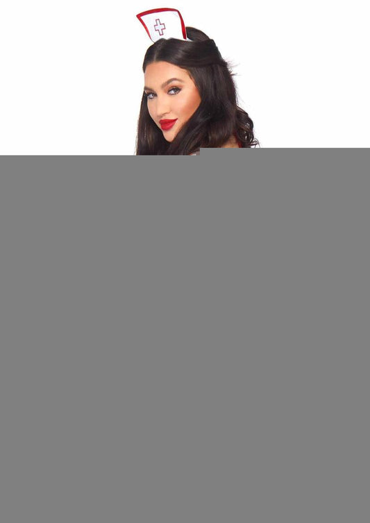 Leg Avenue Nightshift Nurse - Red/White - Queen - 3 Piece/Set