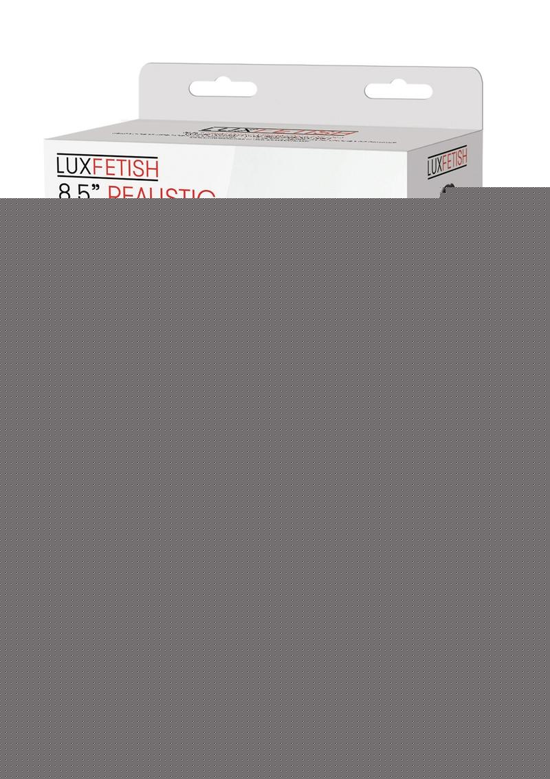 Lux Fetish Realistic Vibrating Dildo with Harness Remote Control - Vanilla - 8.5in