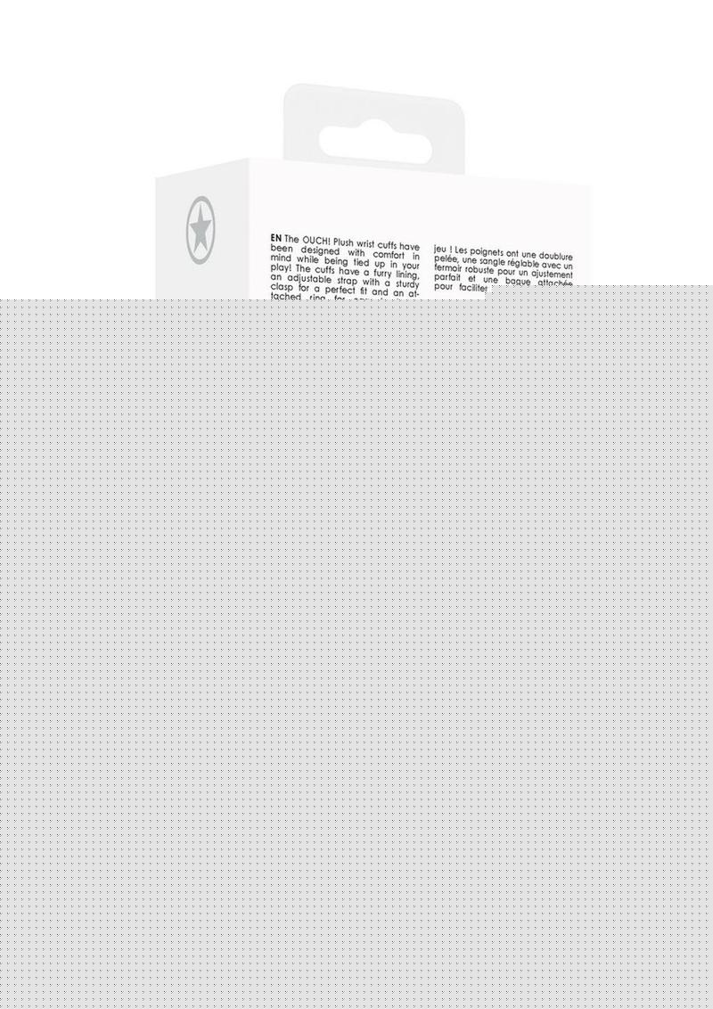 Ouch! Plush Bonded Leather Hand Cuffs