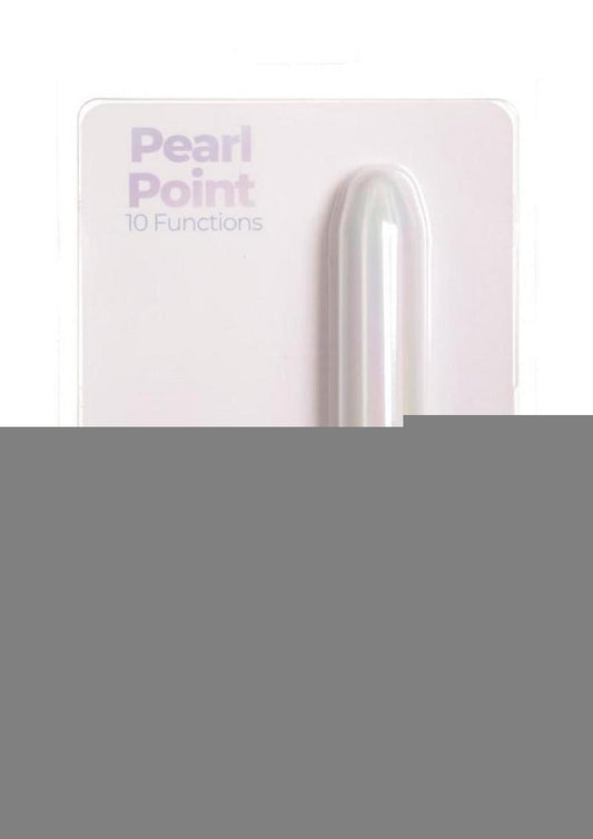 Powerbullet Pearl Point Rechargeable Bullet - Pearlescent - White
