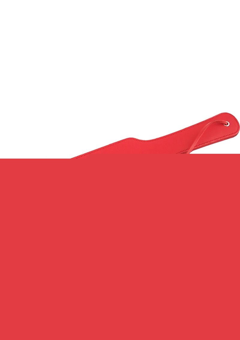 Rouge Long Leather Paddle - Red