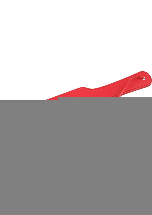 Rouge Long Leather Paddle - Red