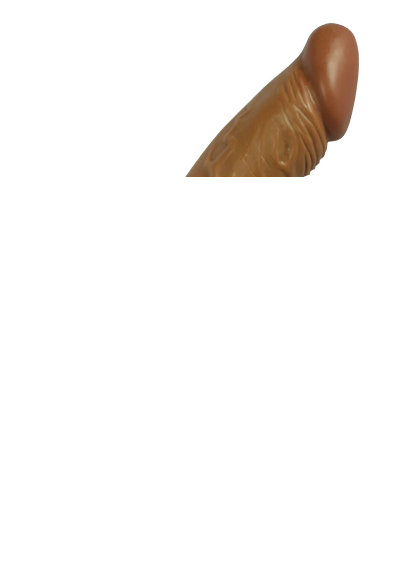 All American Mini Whoppers Curved Dildo with Balls Latin - Caramel - 5in