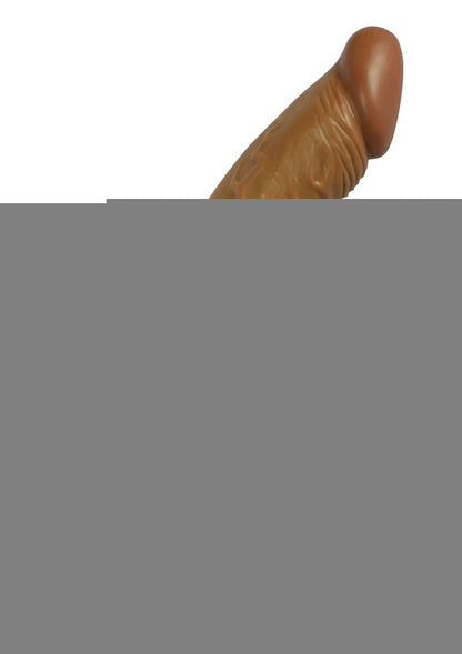 All American Mini Whoppers Curved Dildo with Balls Latin - Caramel - 5in