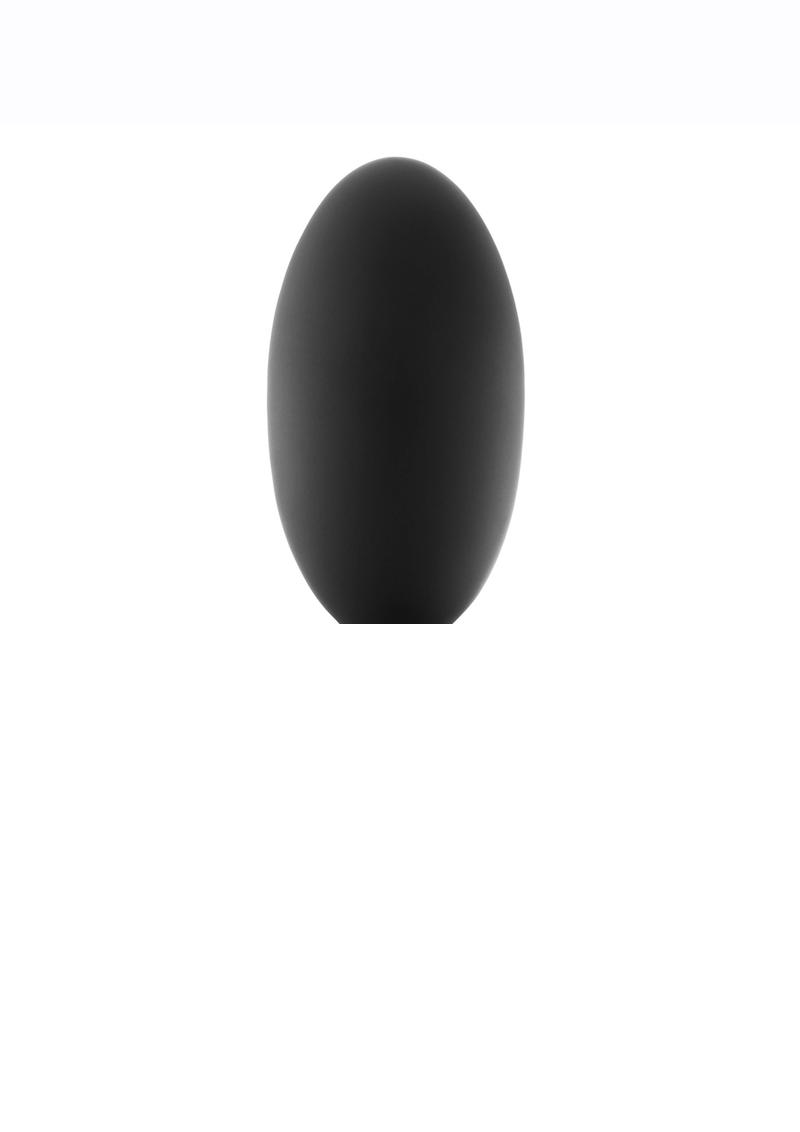 Anal Adventures Platinum Silicone Vibra Slim Butt Plug - Black - Medium