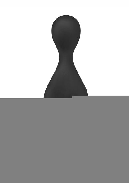 Anal Adventures Platinum Wave Silicone Butt Plug - Black