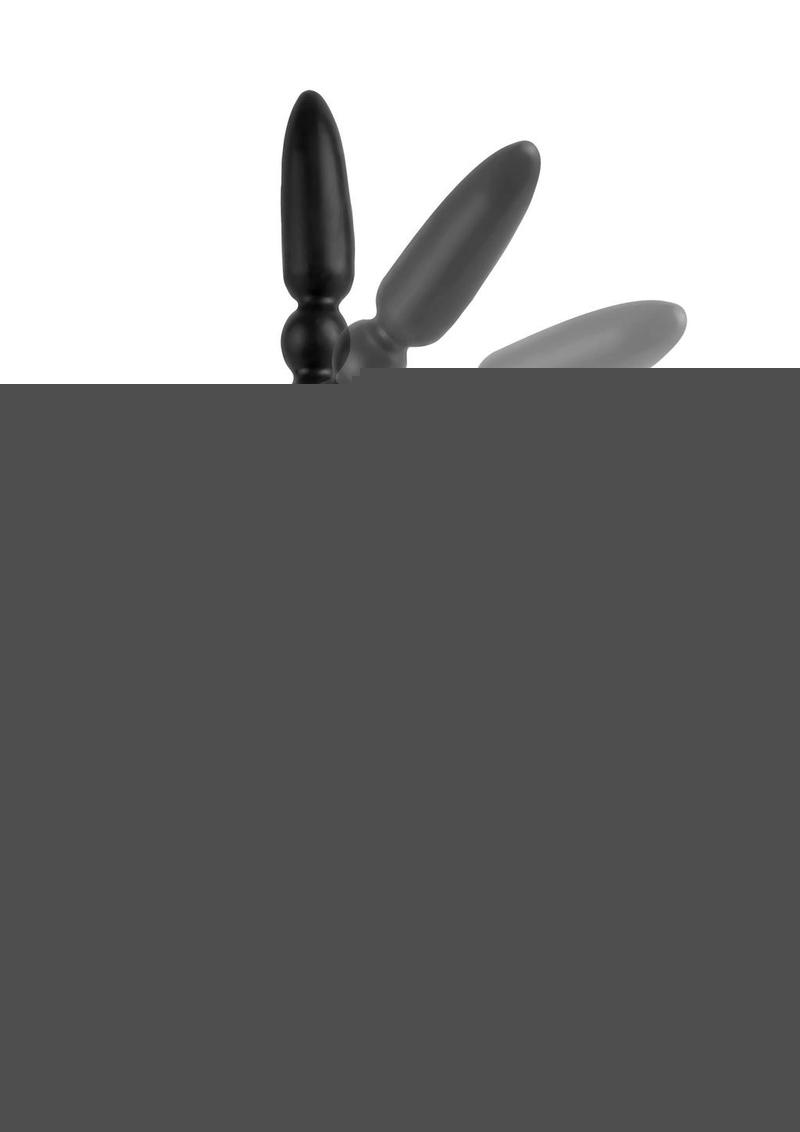 Anal Fantasy Collection Flexa Pleaser Power Beads Waterproof - Black - 7in