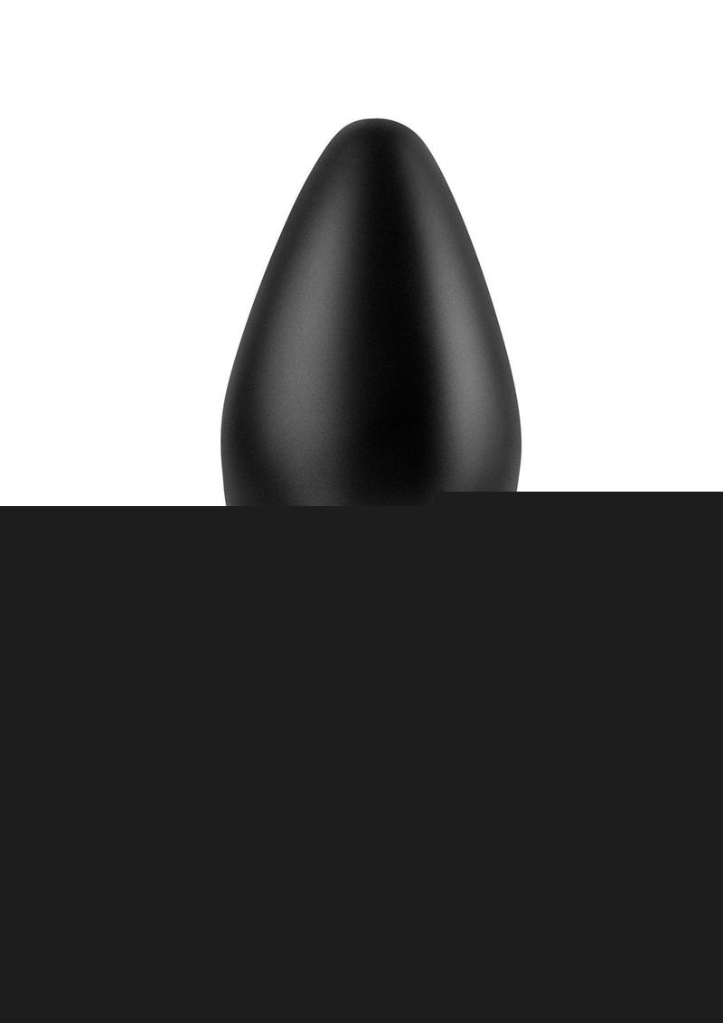 Anal Fantasy Collection Large Silicone Plug - Black - Large - 4.25in