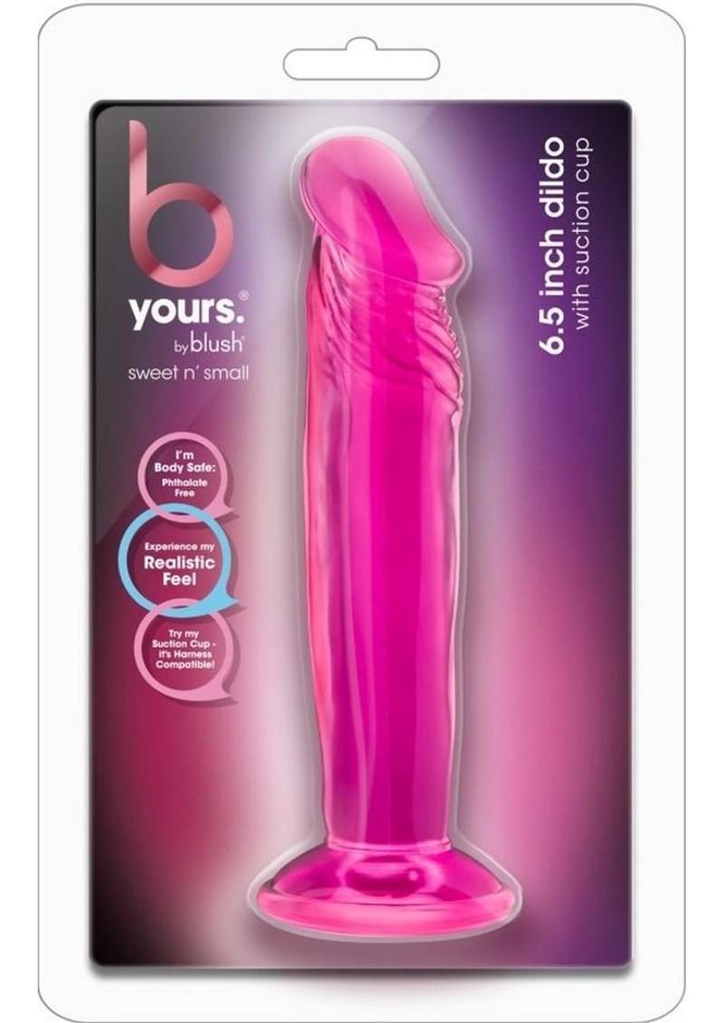 B Yours Sweet N' Small Dildo with Suction Cup - Pink - 6in