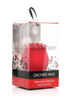 Bloomgasm Orchids Wild Rechargeable Silicone Vibrating Pinpoint Rose Tickler - Red
