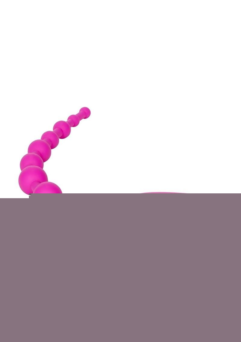 Booty Call Booty Double Dare Silicone Vibrating Butt Plug with Anal Beads