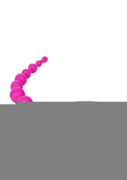 Booty Call Booty Double Dare Silicone Vibrating Butt Plug with Anal Beads