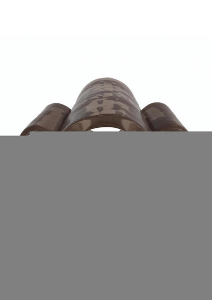 Classix Dual Vibrating Textured Penis Sleeve with Remote Control - Clear/Smoke