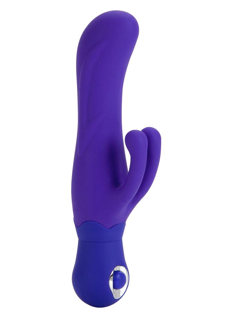 Double Dancer Silicone Rabbit Vibrator - Purple