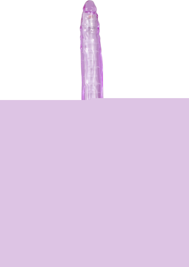 Double Fuk Vibrating Dildo Strap-On - Purple