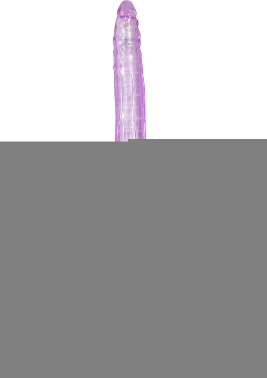 Double Fuk Vibrating Dildo Strap-On - Purple
