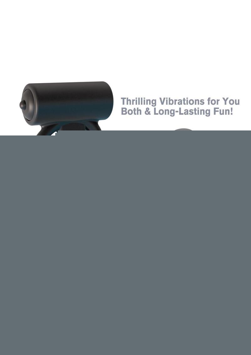 Fantasy C-Ringz Silicone Extreme Double Trouble Cock Ring with Bullets - Black