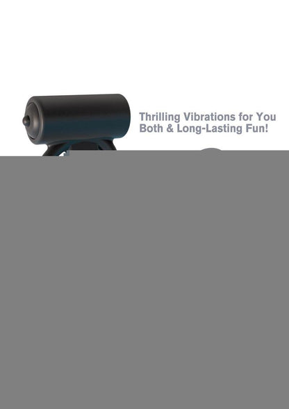 Fantasy C-Ringz Silicone Extreme Double Trouble Cock Ring with Bullets - Black