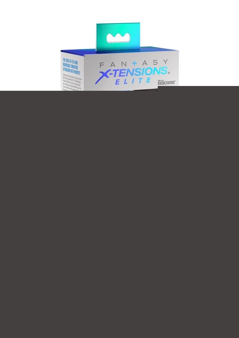 Fantasy X-Tensions Elite Silicone Vibrating 9in Sleeve with 3in Plug and Remote - Chocolate