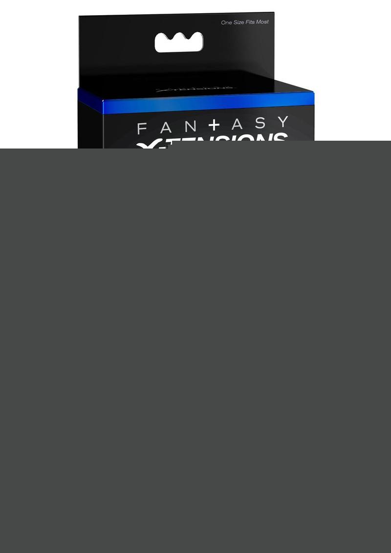Fantasy X-Tensions Vibrating Real Feel 2in Extension Sleeve - Black - 6.5in
