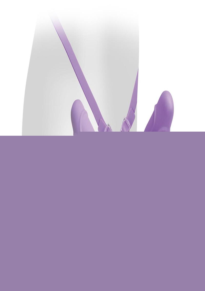 Fetish Fantasy Elite Vibrating Double Delight Strap-On Silicone Waterproof