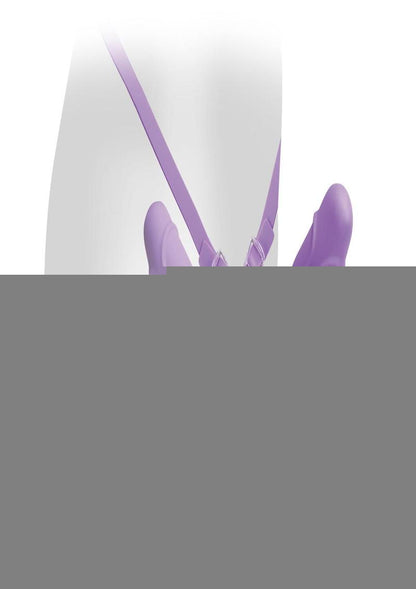 Fetish Fantasy Elite Vibrating Double Delight Strap-On Silicone Waterproof