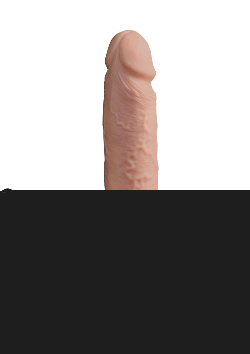 Fetish Fantasy Series Hollow Rechargeable Strap-On Dildo with Balls and Harness - Vanilla - 7in