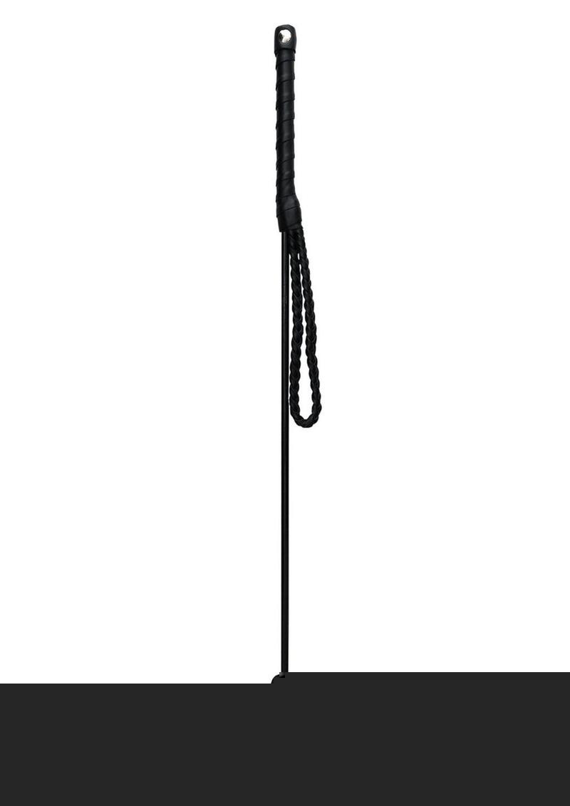 Fetish Play Riding Crop Vegan Leather - Black