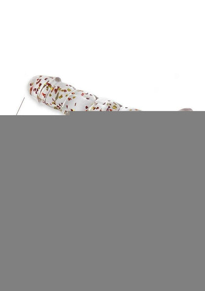 Glittergasm Swirl Clear Dildo with Suction Cup - Orange/Red/Golden Glitter