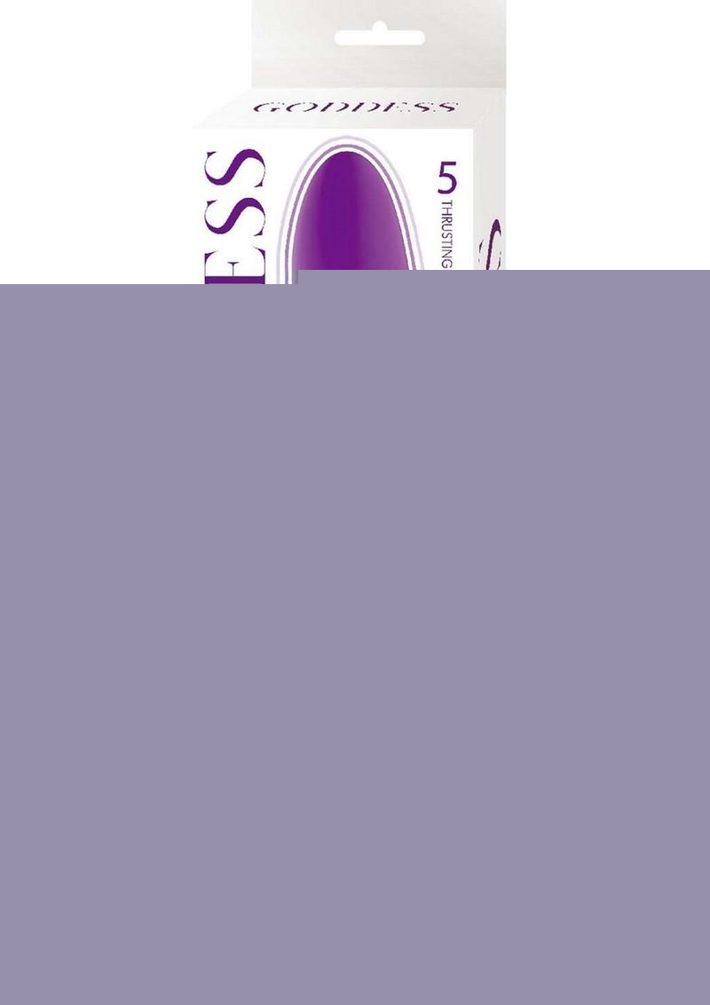 Goddess Thrusting Delight Rechargeable Silicone Dual Stimulating Vibrator - Purple