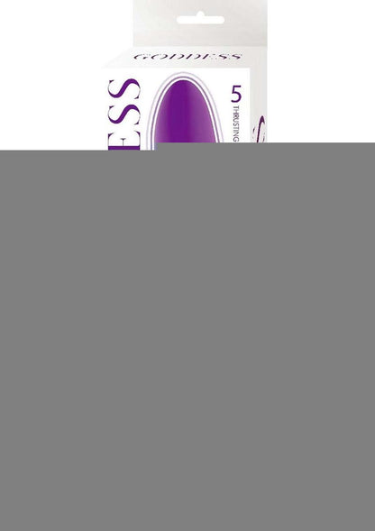 Goddess Thrusting Delight Rechargeable Silicone Dual Stimulating Vibrator - Purple