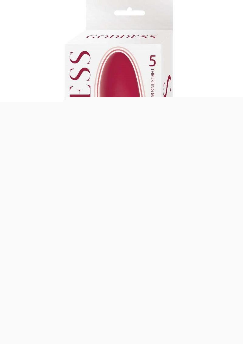 Goddess Thrusting Delight Rechargeable Silicone Dual Stimulating Vibrator - Red