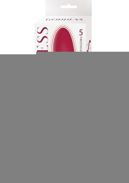 Goddess Thrusting Delight Rechargeable Silicone Dual Stimulating Vibrator - Red