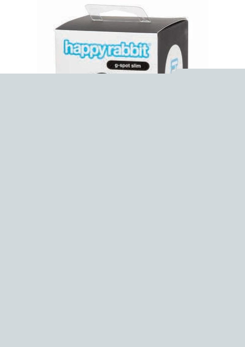 Happy Rabbit Slimline G-Spot Silicone Rabbit Vibrator - Black