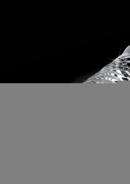 Icicles No. 61 Textured Glass G-Spot Dildo with Balls