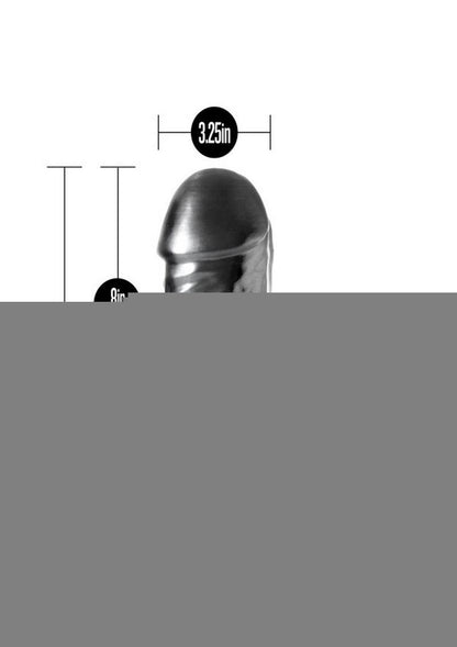 Jet Destroyer Dildo with Balls 10in - Carbon Metallic