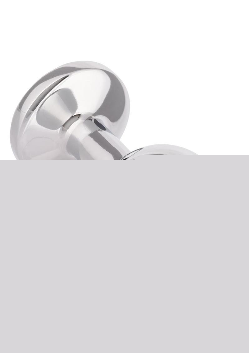 Jewel Amethyst Aluminum Anal Plug