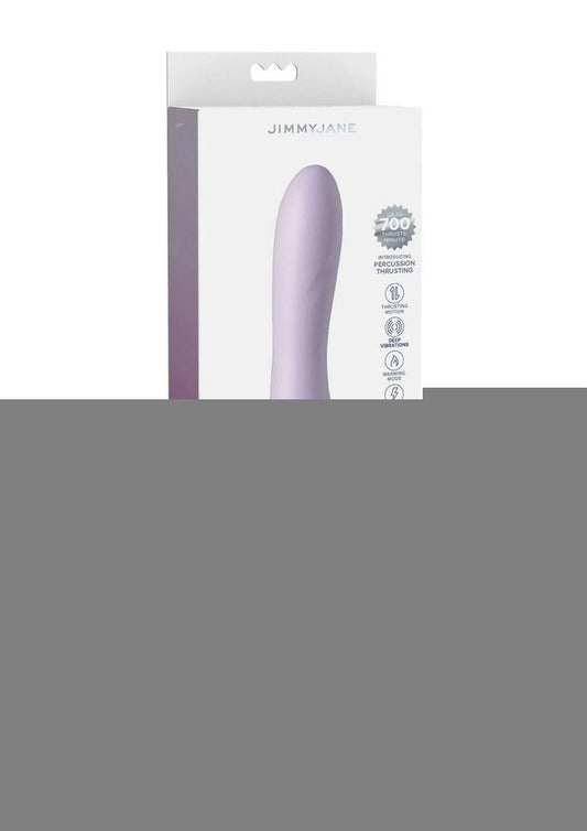 Jimmyjane Hello Bang Rechargeable Silicone Thrusting Vibrator - Lavender/Purple