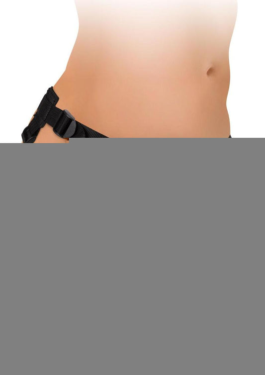 King Cock Beginner's Silicone Body Dock Strap-On Kit with Dildo - Black/Vanilla - 6in