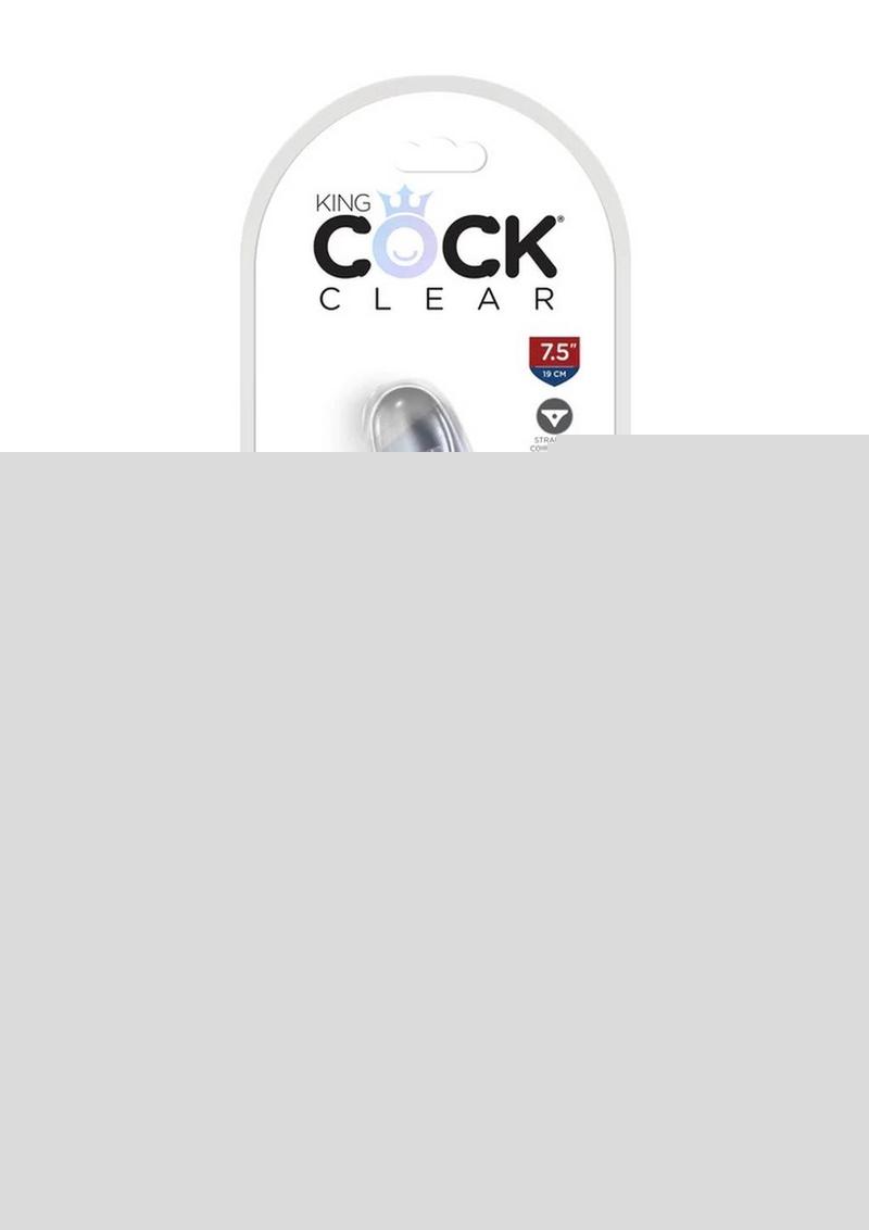 King Cock Clear Dildo with Balls - Clear - 7.5in