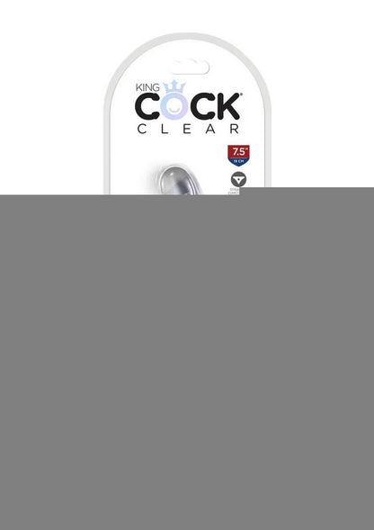 King Cock Clear Dildo with Balls - Clear - 7.5in