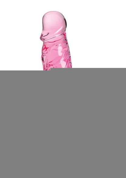 King Cock Clear Dildo with Balls - Clear/Pink - 8in