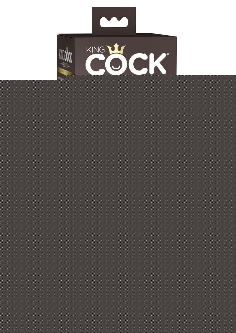 King Cock Elite Dual Density Vibrating Rechargeable Silicone Dildo with Remote Control Dildo - Vanilla - 8in