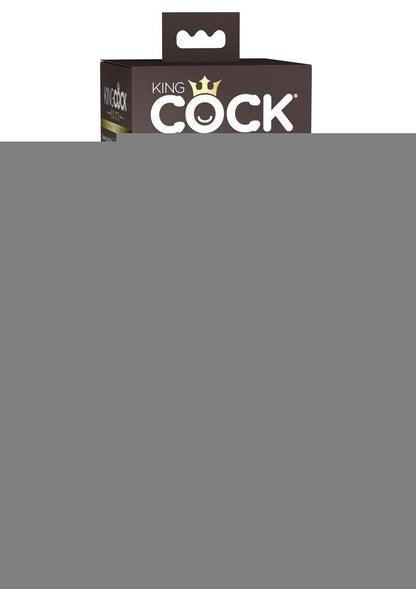 King Cock Elite Dual Density Vibrating Rechargeable Silicone Dildo with Remote Control Dildo - Vanilla - 8in