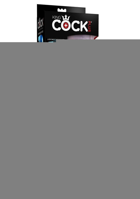 King Cock Plus Triple Density Fat Dildo with Balls - Vanilla - 10in