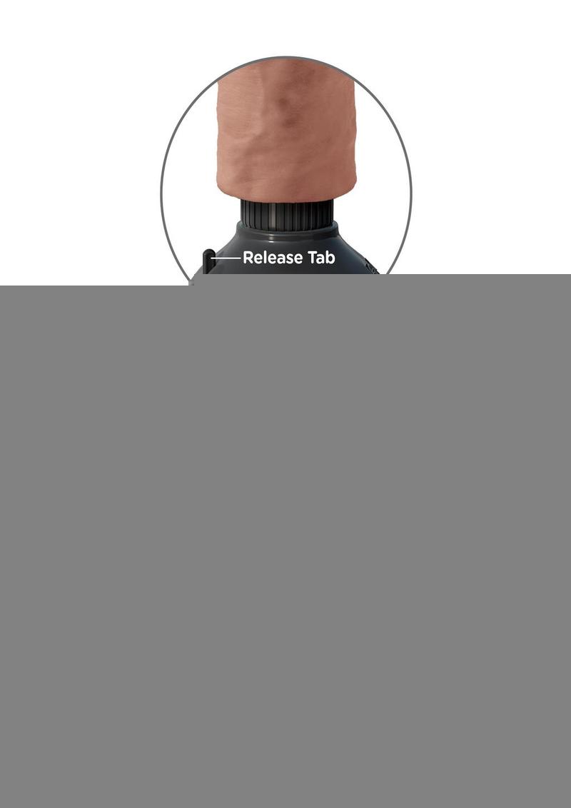 King Cock Vibrating Dildo with Balls - Caramel - 8in