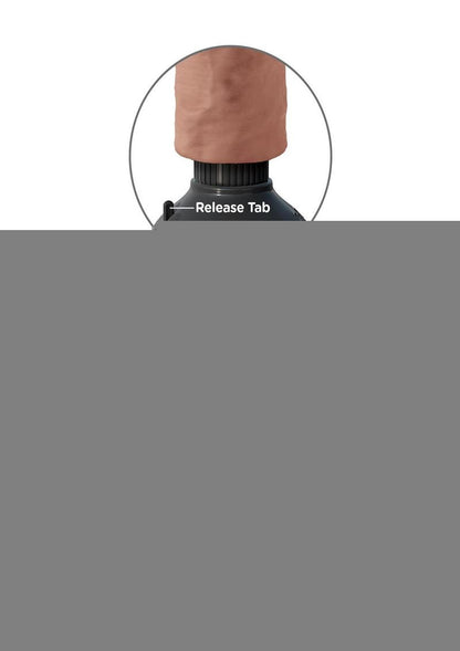 King Cock Vibrating Dildo with Balls - Caramel - 8in